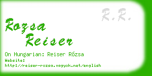 rozsa reiser business card